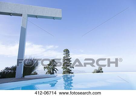Trees and shower overlooking infinity pool View Large Photo Image Picture - Trees and shower overlooking infinity pool. Fotosearch
