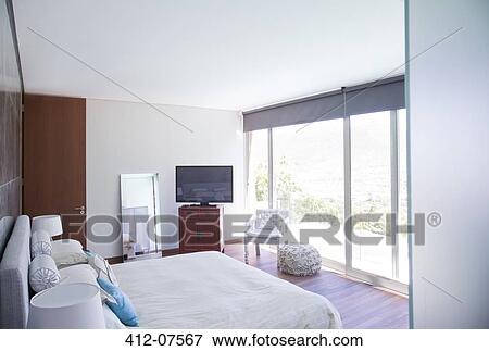 Stock Photo - Modern bedroom. Fotosearch