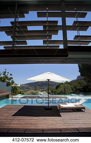 View of patio and swimming pool View Large Photo Image Stock Image - View of patio and swimming pool. Fotosearch