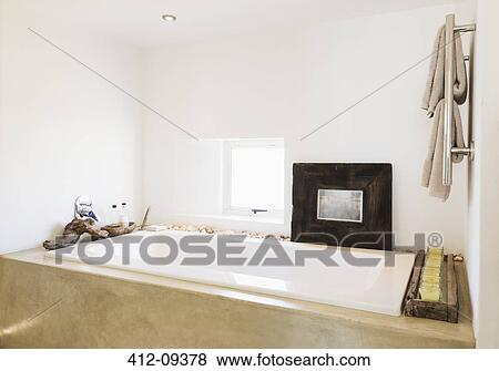 Bathtub in modern bathroom View Large Photo Image Stock Photo - Bathtub in modern bathroom. Fotosearch