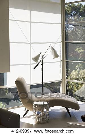 Chaise by window View Large Photo Image Stock Photo - Chaise by window. Fotosearch