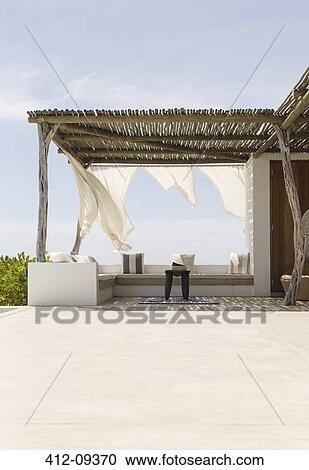 Covered modern patio View Large Photo Image Stock Image - Covered modern patio. Fotosearch