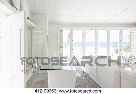 Stock Image - Modern dining table. Fotosearch