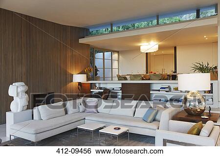 Modern living room View Large Photo Image Stock Photograph - Modern living room. Fotosearch