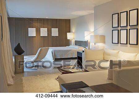 Modern studio apartment View Large Photo Image Picture - Modern studio apartment. Fotosearch