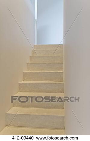 Stock Image - Staircase of modern house. Fotosearch