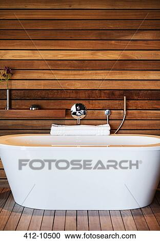 Bathtub in modern bathroom View Large Photo Image Stock Image - Bathtub in modern bathroom. Fotosearch