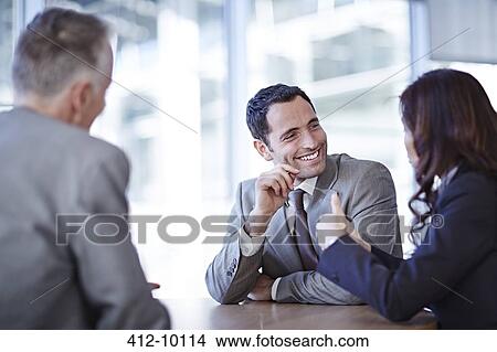 Business people talking in meeting View Large Photo Image Picture - Business people talking in meeting. Fotosearch