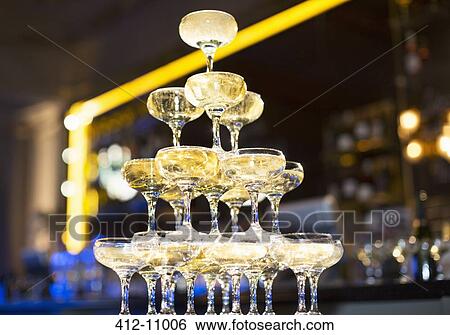 Champagne pyramid View Large Photo Image Stock Photograph - Champagne pyramid. Fotosearch