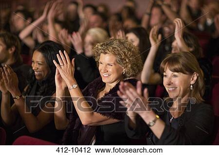 Stock Image - Clapping theater audience. Fotosearch