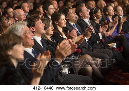 Stock Image - Clapping theater audience. Fotosearch