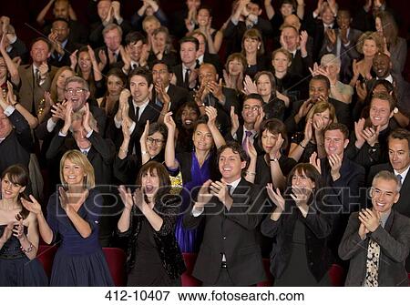 Stock Photo - Clapping theater audience. Fotosearch