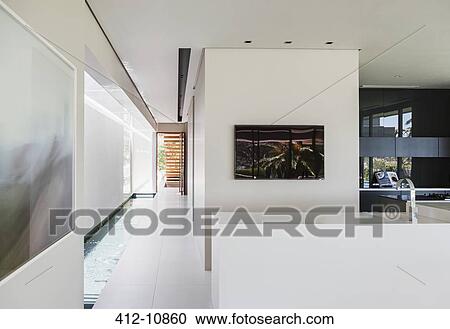 Corridor and kitchen in modern house View Large Photo Image Stock Image - Corridor and kitchen in modern house. Fotosearch