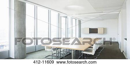 Empty meeting table in office View Large Photo Image Stock Photo - Empty meeting table in office. Fotosearch