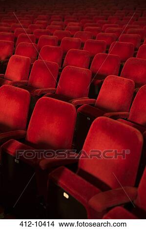 Empty seats in theater auditorium View Large Photo Image Picture - Empty seats in theater auditorium. Fotosearch