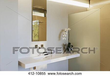 Stock Photography - Faucet and sink in modern bathroom. Fotosearch