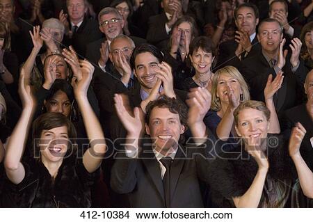 Happy audience clapping in theater View Large Photo Image Picture - Happy audience clapping in theater. Fotosearch