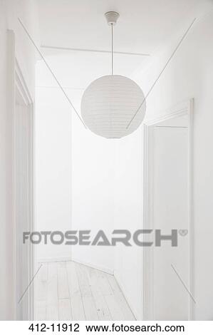 Paper lantern in white corridor View Large Photo Image Stock Image - Paper lantern in white corridor. Fotosearch