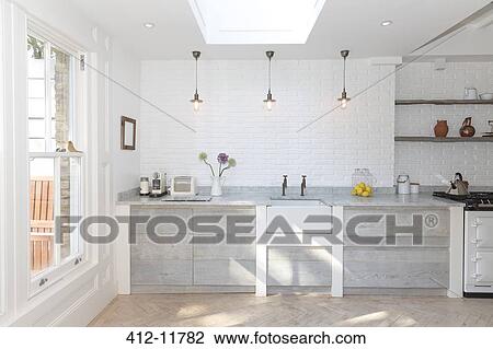 Stock Image - Rustic luxury kitchen. Fotosearch