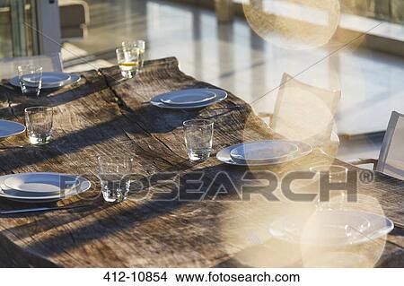 Set table on patio View Large Photo Image Picture - Set table on patio. Fotosearch
