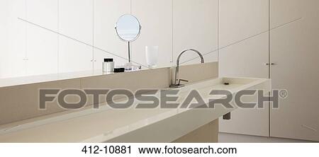 Sink and mirror in modern bathroom View Large Photo Image Stock Image - Sink and mirror in modern bathroom. Fotosearch