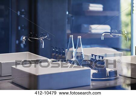 Sink in modern bathroom View Large Photo Image Stock Photo - Sink in modern bathroom. Fotosearch