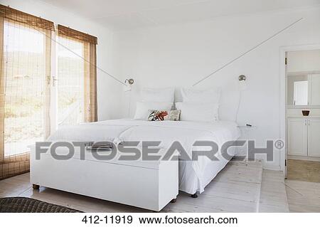 White bedroom View Large Photo Image Stock Photo - White bedroom. Fotosearch