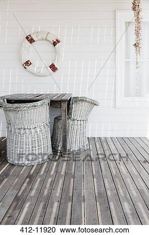 Wicker chairs on deck View Large Photo Image Stock Image - Wicker chairs on deck. Fotosearch