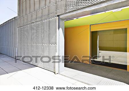 Entrance to modern building View Large Photo Image Stock Photo - Entrance to modern building. Fotosearch