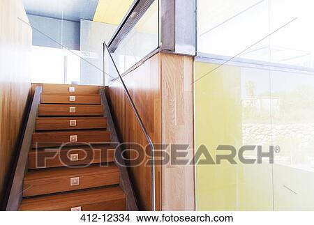 Staircase in modern office View Large Photo Image Picture - Staircase in modern office. Fotosearch
