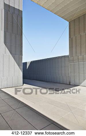 Sunlight and shadows on modern building View Large Photo Image Stock Photo - Sunlight and shadows on modern building. Fotosearch