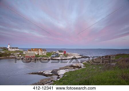 Sunrise over village and bay View Large Photo Image Stock Image - Sunrise over village and bay. Fotosearch