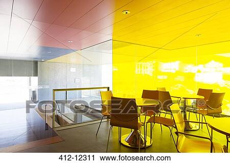 Stock Image - Tables and chairs in office. Fotosearch