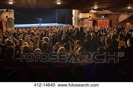 Audience applauding ballerina on stage in theater View Large Photo Image Stock Image - Audience applauding ballerina on stage in theater. Fotosearch