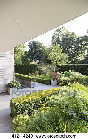 Stock Photo - Landscaped garden. Fotosearch
