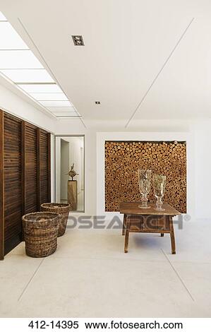 Wood accents in luxury foyer View Large Photo Image Stock Photography - Wood accents in luxury foyer. Fotosearch