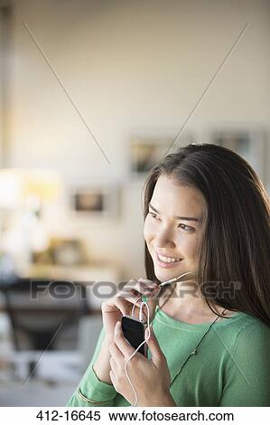 幸せ, 女性実業家, 使うこと, ハンズフリー 装置, ∥で∥, 携帯電話 ストックフォト/写真素材