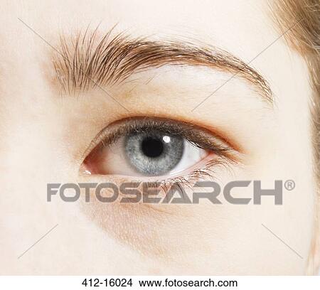 Picture - Extreme close up of blue eye. Fotosearch