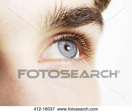 Extreme close up of blue eye View Large Photo Image Stock Photo - Extreme close up of blue eye. Fotosearch