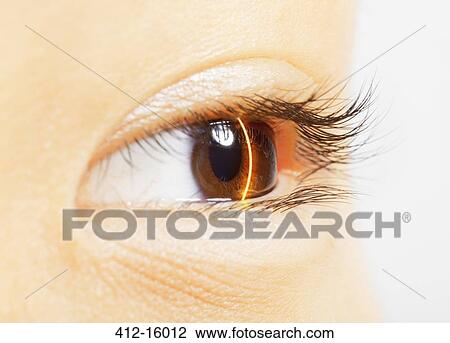 Extreme close up of laser scanning brown eye View Large Photo Image Stock Image - Extreme close up of laser scanning brown eye. Fotosearch