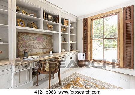 Luxury home office View Large Photo Image Stock Image - Luxury home office. Fotosearch