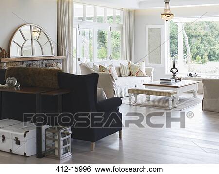 Luxury living room View Large Photo Image Stock Photograph - Luxury living room. Fotosearch