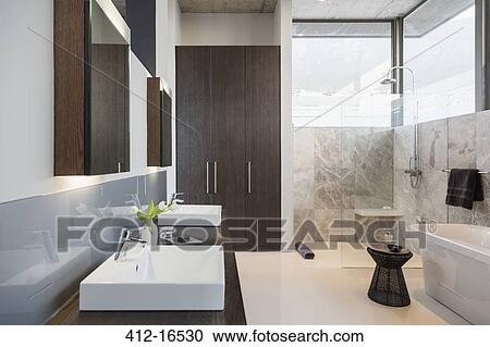 Stock Image - Modern bathroom. Fotosearch