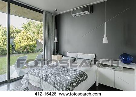 Modern bedroom View Large Photo Image Stock Photograph - Modern bedroom. Fotosearch