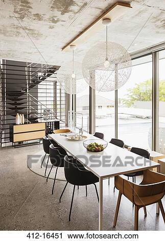 Stock Image - Modern dining room. Fotosearch