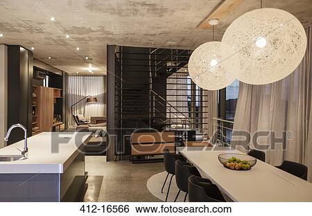 Stock Photograph - Modern dining room. Fotosearch