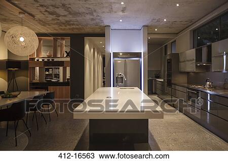 Modern kitchen View Large Photo Image Stock Image - Modern kitchen. Fotosearch