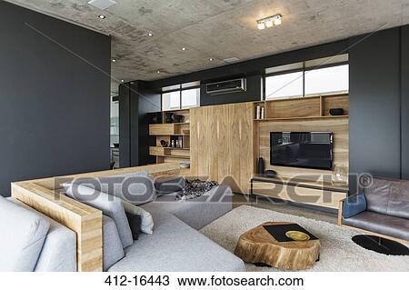 Stock Image - Modern living room. Fotosearch