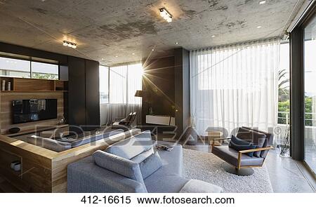 Modern living room View Large Photo Image Stock Photography - Modern living room. Fotosearch