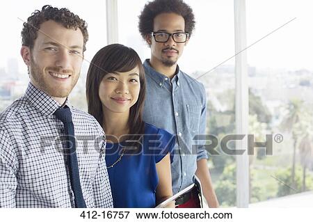 Portrait of confident business people View Large Photo Image Stock Photo - Portrait of confident business people. Fotosearch